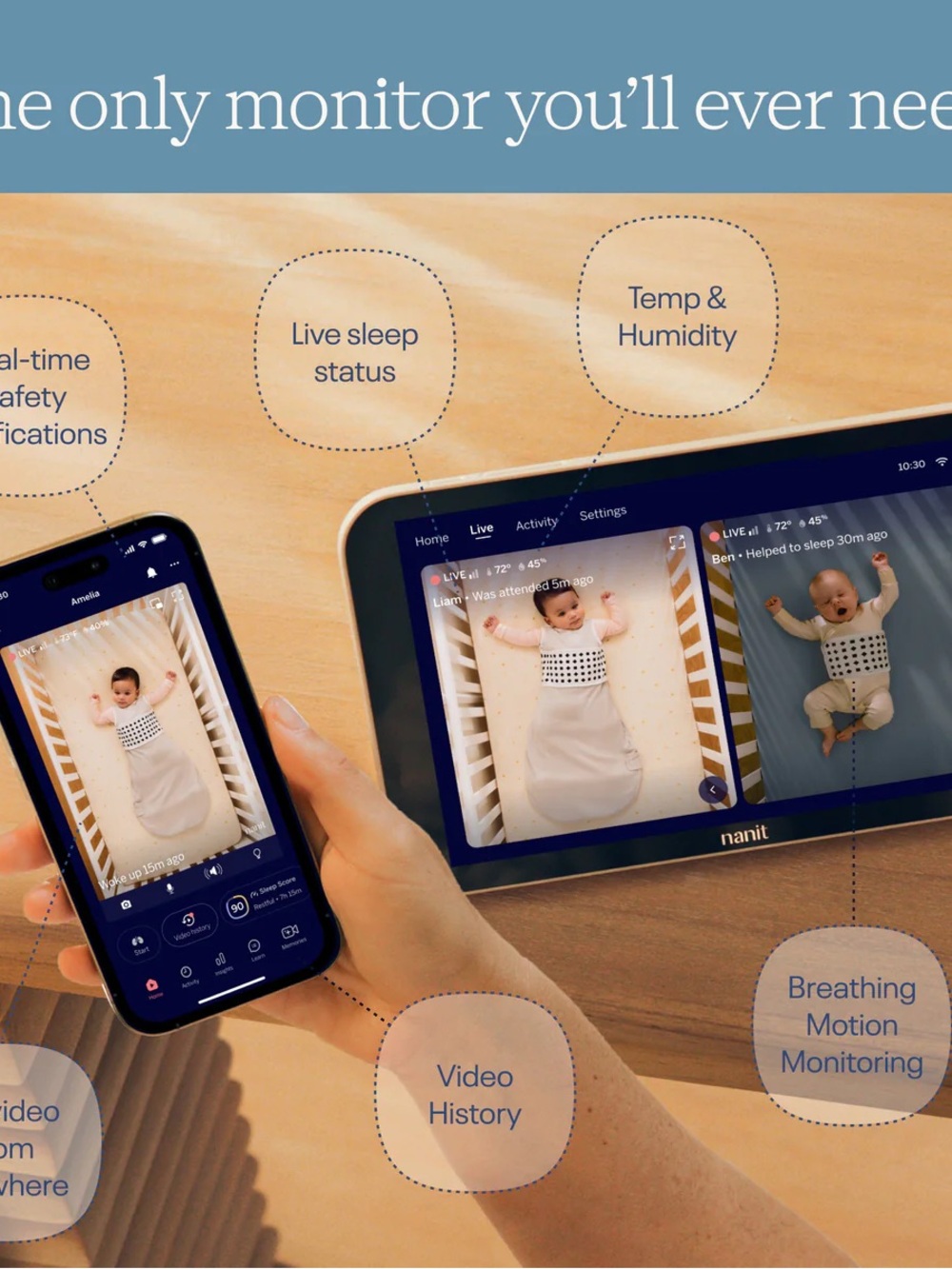 Nanit Pro Smart Baby Monitor System — White - Picture 2 of 4